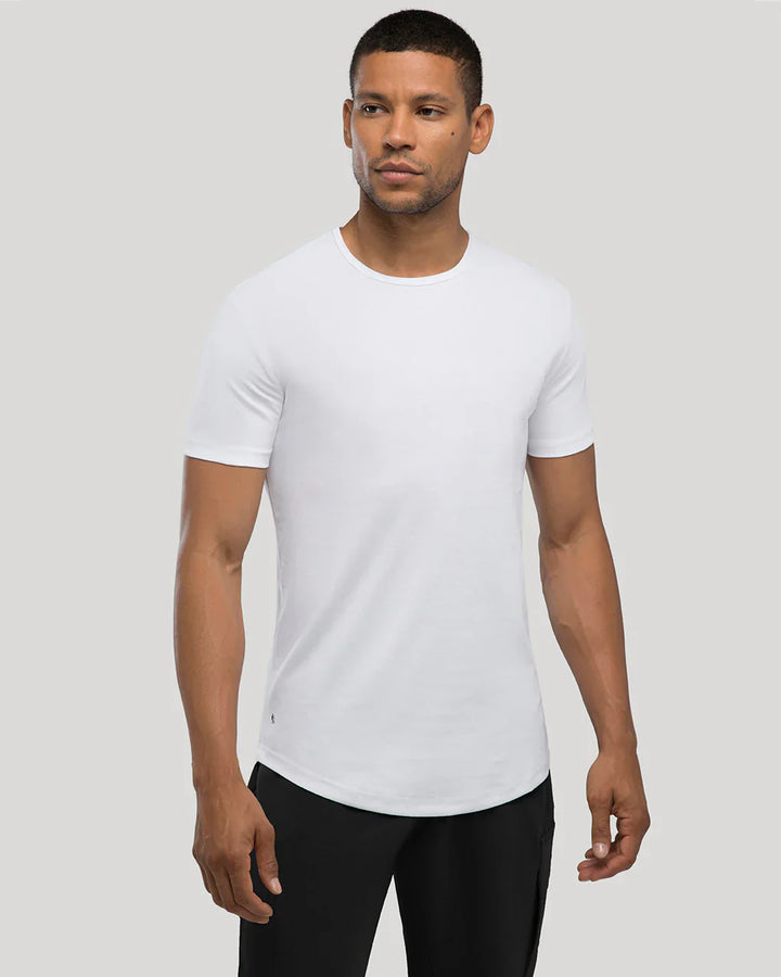 Mercer Heren T-shirt – Modern Slim Fit Shirt van Duurzame SIVOR Blend met Gebogen Zoom
