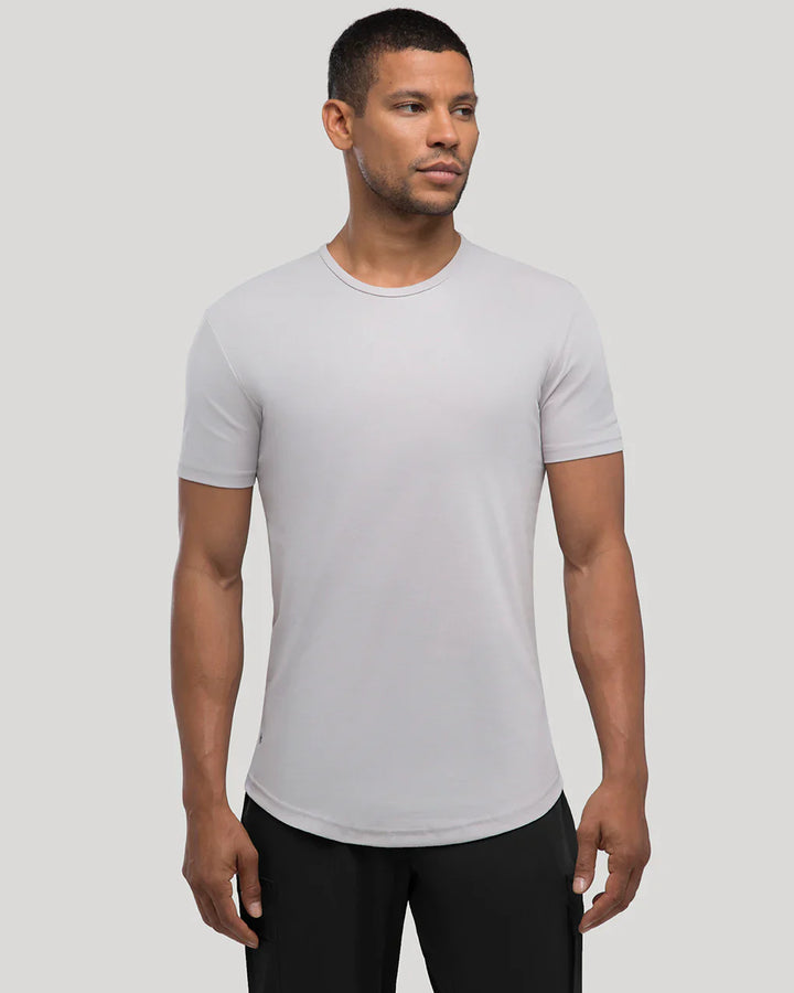 Mercer Heren T-shirt – Modern Slim Fit Shirt van Duurzame SIVOR Blend met Gebogen Zoom