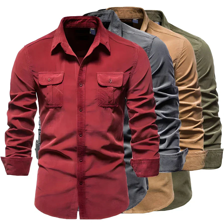 Ovado Slim Corduroy Shirt – Slanke Pasvorm, Tijdloze Klasse