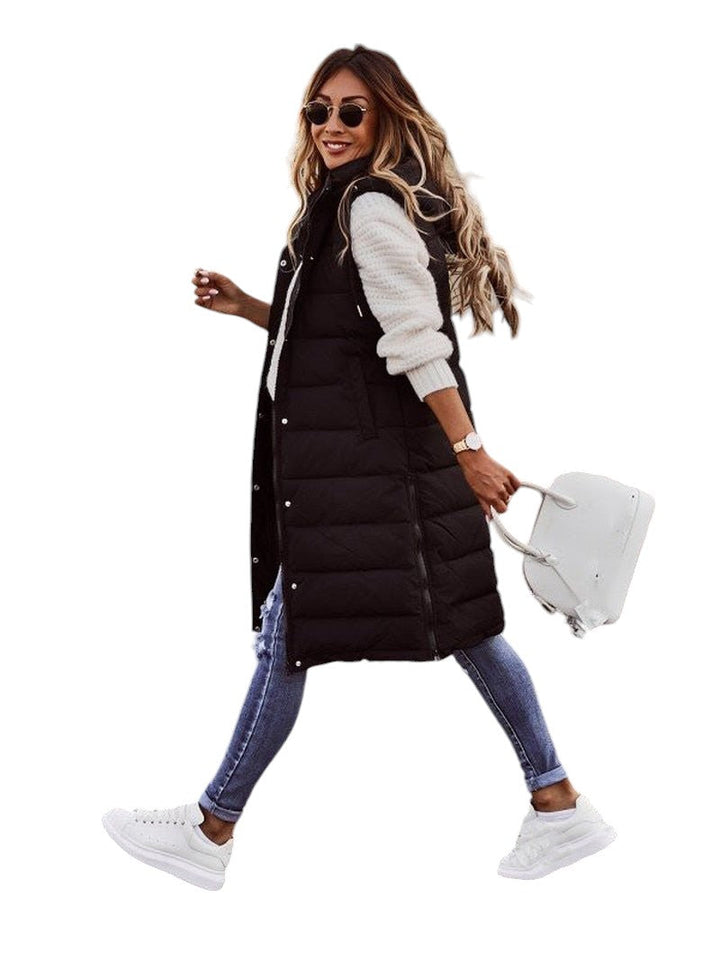 Meredith Knielange Gilet – Stijlvol, warm en veelzijdig voor de winter