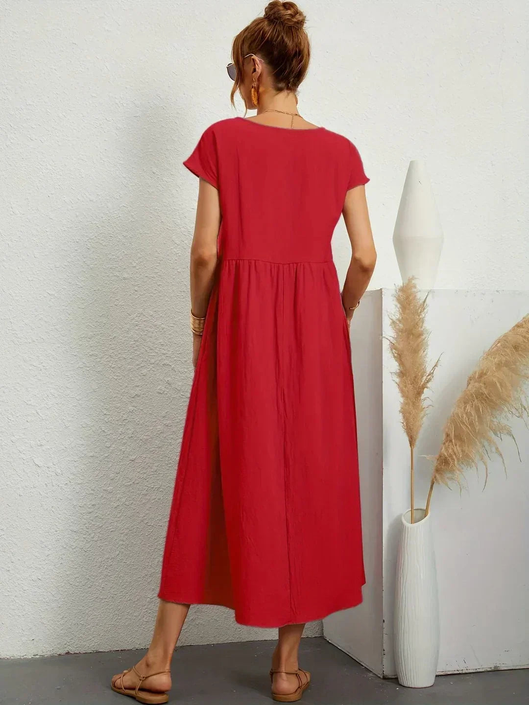 ROBE LÉGÈRE EN COTON DOUX AVEC POCHES