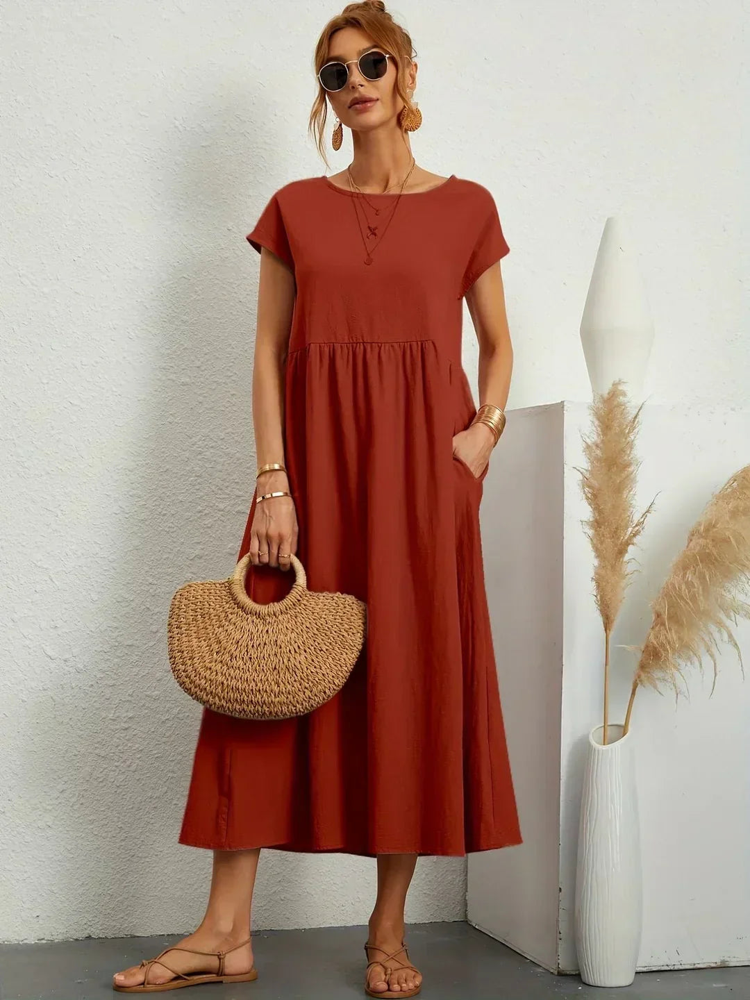 Élise | Robe Légère en Coton avec Poches