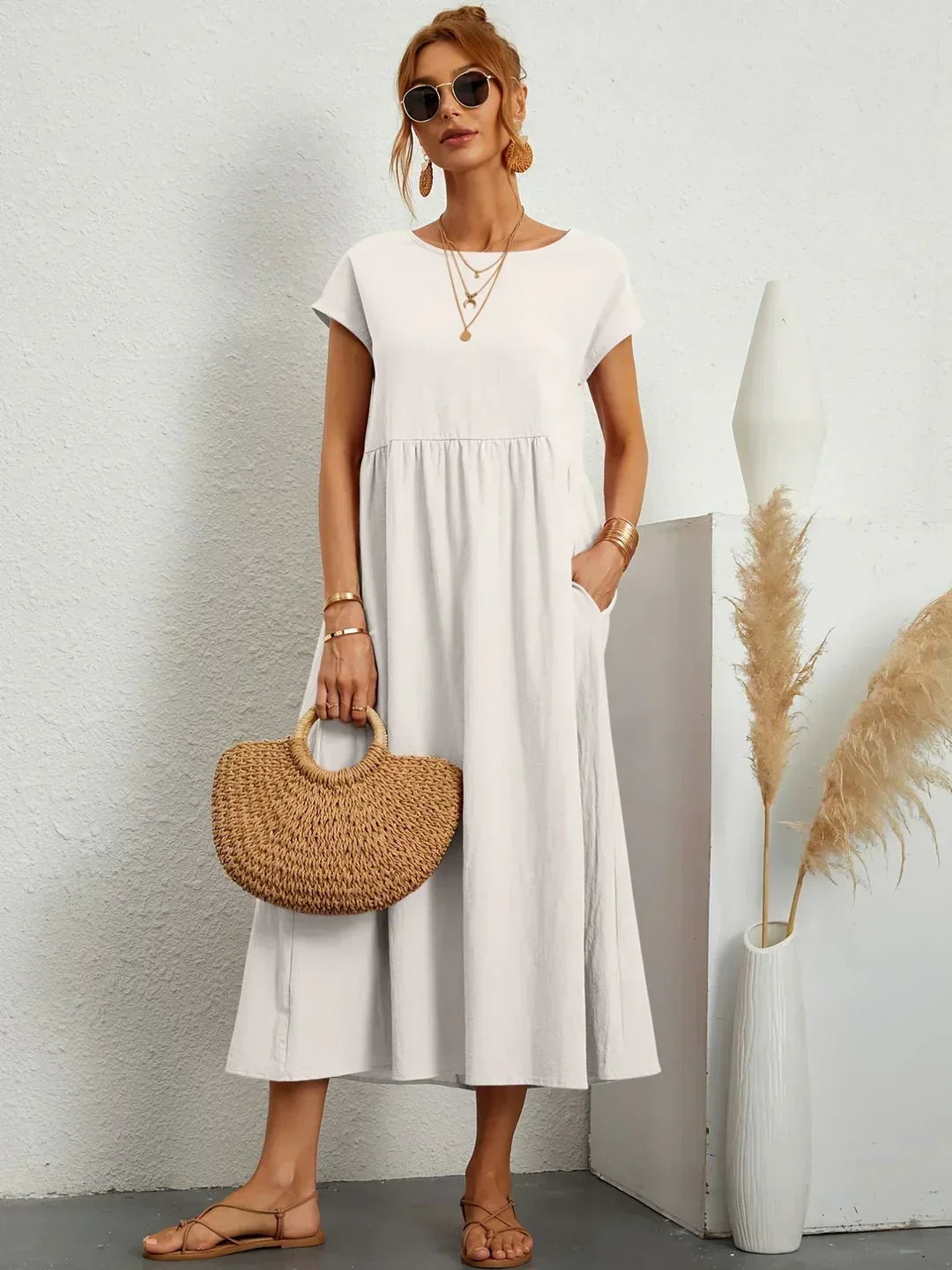 Élise | Robe Légère en Coton avec Poches