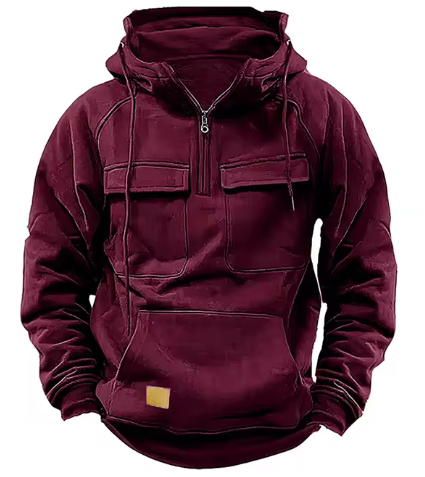 Caelan Hoodie – Robuuste Herenhoodie met Praktische Details