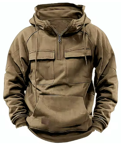 Caelan Hoodie – Robuuste Herenhoodie met Praktische Details