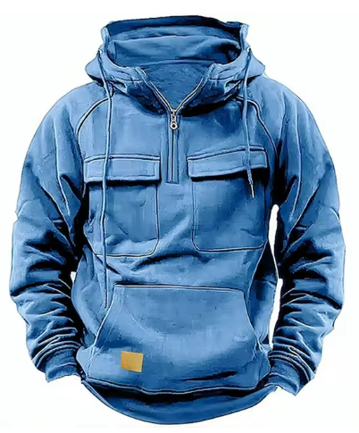 Caelan Hoodie – Robuuste Herenhoodie met Praktische Details