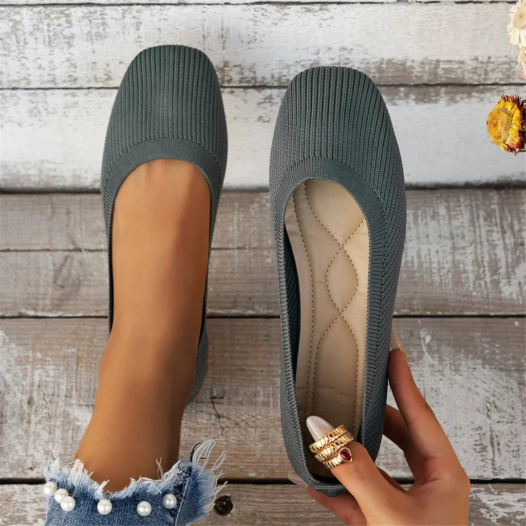 Nelly dames loafers – platte comfortabele instappers met vierkante neus en tijdloos design