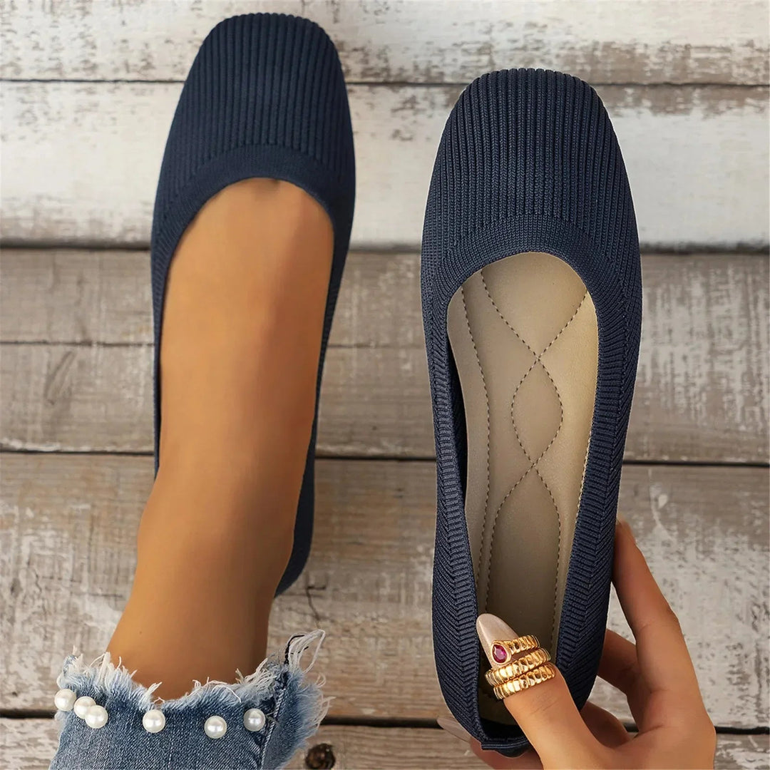 Nelly dames loafers – platte comfortabele instappers met vierkante neus en tijdloos design