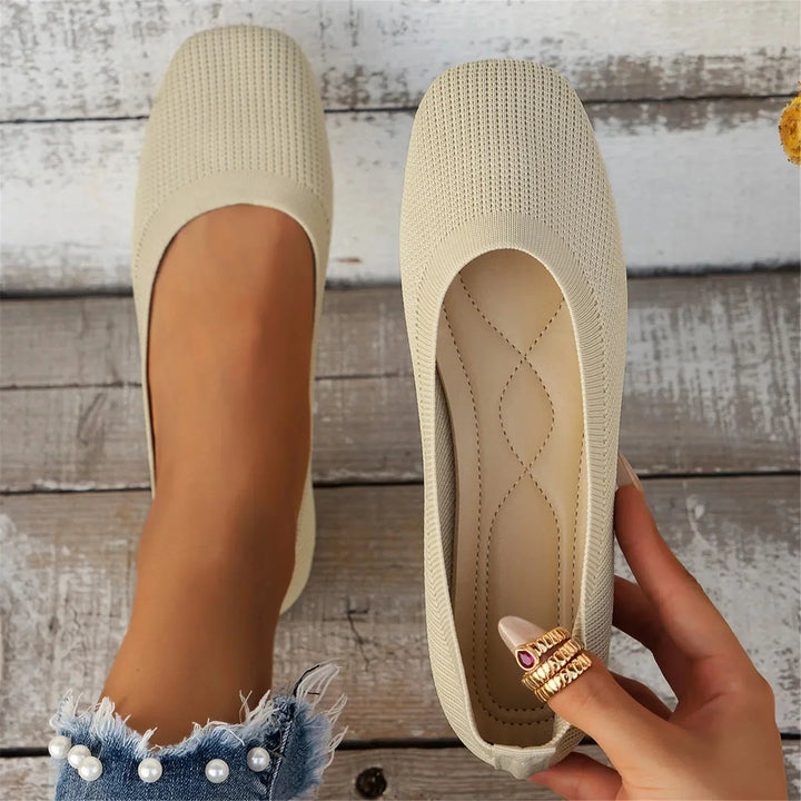 Nelly dames loafers – platte comfortabele instappers met vierkante neus en tijdloos design