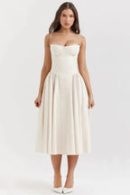 Liorine | Robe Midi Corset Élégante