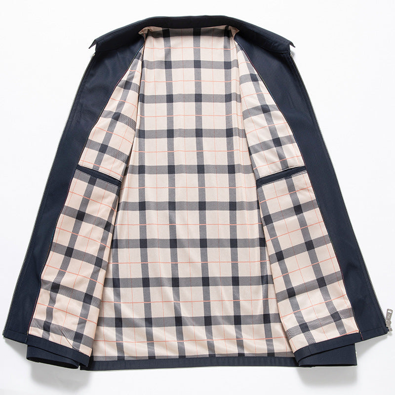 Zev™ Herenjas – Slank Gesneden Jas met Stijlvolle Details en Praktische Zakken