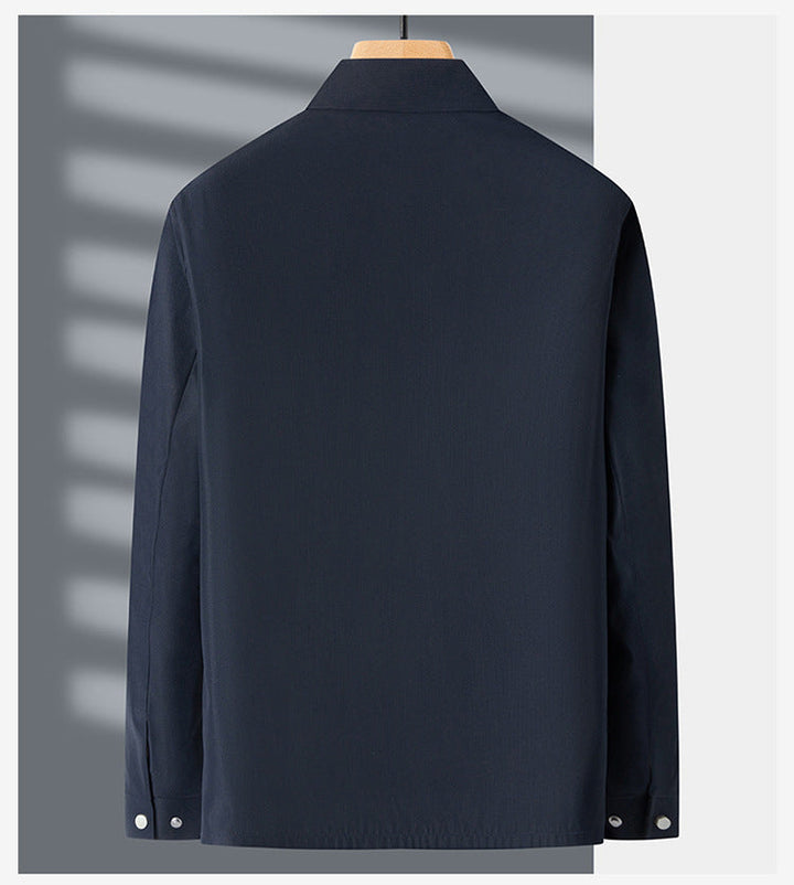 Zev™ Herenjas – Slank Gesneden Jas met Stijlvolle Details en Praktische Zakken