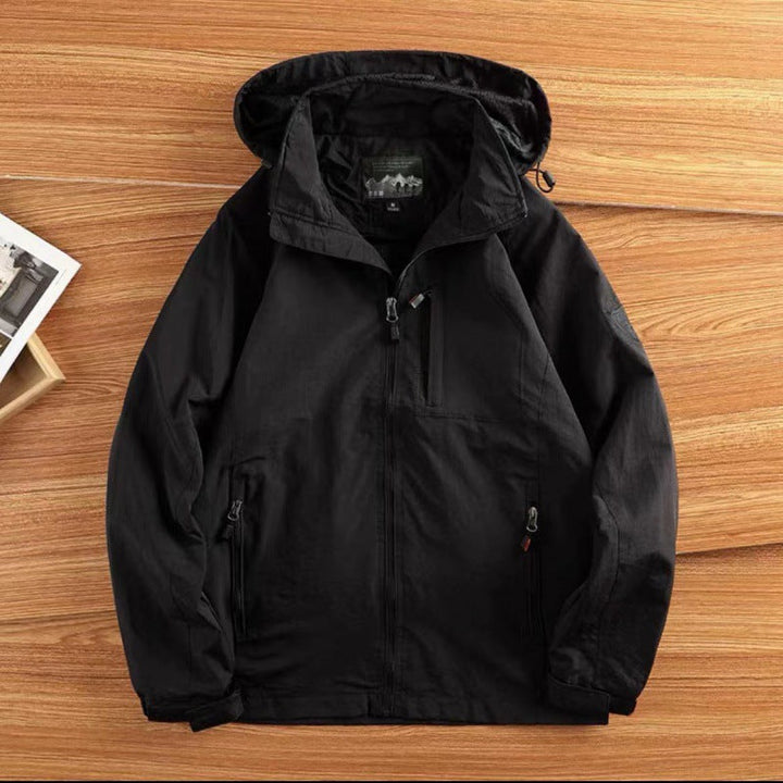 Justin outdoor windbreaker voor heren – lichtgewicht zomerjack met waterafstotende stof en verstelbare pasvorm