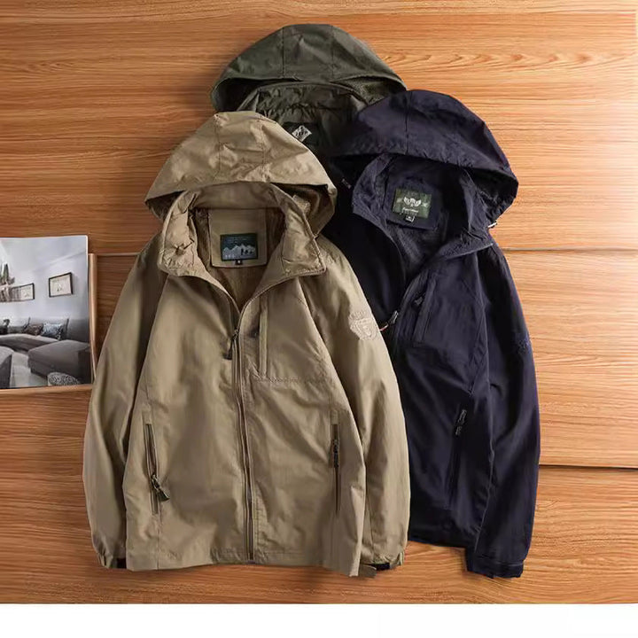 Justin outdoor windbreaker voor heren – lichtgewicht zomerjack met waterafstotende stof en verstelbare pasvorm