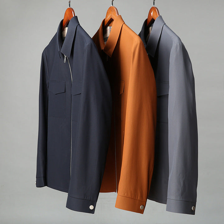 Zev™ Herenjas – Slank Gesneden Jas met Stijlvolle Details en Praktische Zakken