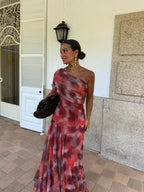 Toléa | Robe Maxi Fluide Épaules Dénudées