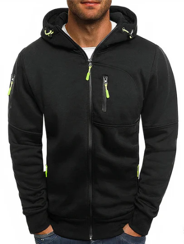 Kaelen Hoodie – Stijlvolle Heren Zip-Up met Duurzaam Design