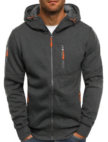 Kaelen Hoodie – Stijlvolle Heren Zip-Up met Duurzaam Design