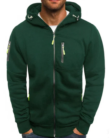 Kaelen Hoodie – Stijlvolle Heren Zip-Up met Duurzaam Design