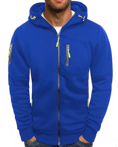 Kaelen Hoodie – Stijlvolle Heren Zip-Up met Duurzaam Design