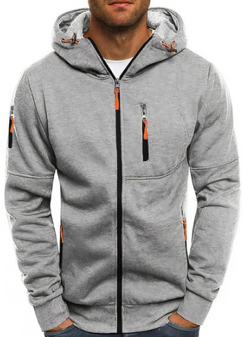 Kaelen Hoodie – Stijlvolle Heren Zip-Up met Duurzaam Design