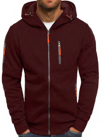 Kaelen Hoodie – Stijlvolle Heren Zip-Up met Duurzaam Design