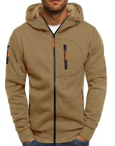 Kaelen Hoodie – Stijlvolle Heren Zip-Up met Duurzaam Design