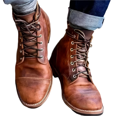 Eldric Veterschoenen – Stijlvolle Bruine Leren Heren Schoenen met Hak