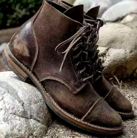 Eldric Veterschoenen – Stijlvolle Bruine Leren Heren Schoenen met Hak