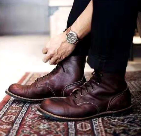 Eldric Veterschoenen – Stijlvolle Bruine Leren Heren Schoenen met Hak