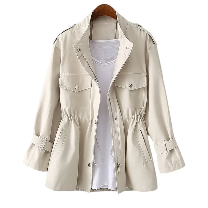 Quincey Getailleerde Dames Trenchcoat – Waterafstotende Jas met Tailleband en Ademend Katoen