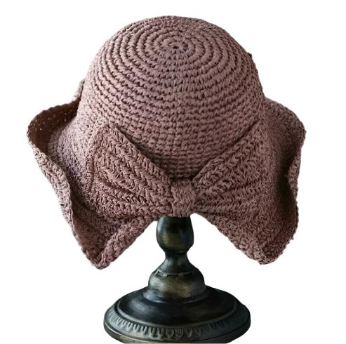 Tilosa Zomerse Dameshoed – Handgeweven Strohoed met Brede Rand en Strikdetail