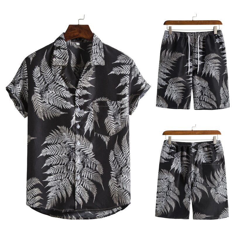 Samuel Hawaiian herencombi – zomerset met luchtig overhemd en levendige bloemenprint