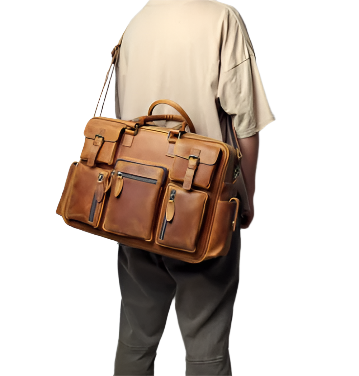 Cedric Leren Laptoptas – Elegante Business Tas van Volnerfleer