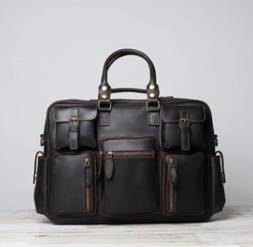 Cedric Leren Laptoptas – Elegante Business Tas van Volnerfleer