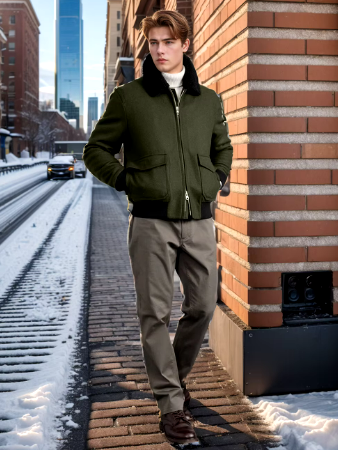 Daven Winterjas – Herenjas met Imitatiebontkraag en Tijdloos Design