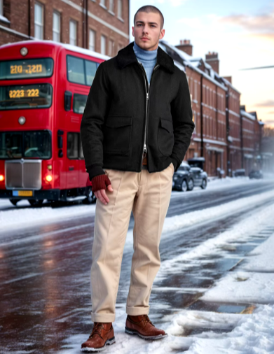 Daven Winterjas – Herenjas met Imitatiebontkraag en Tijdloos Design