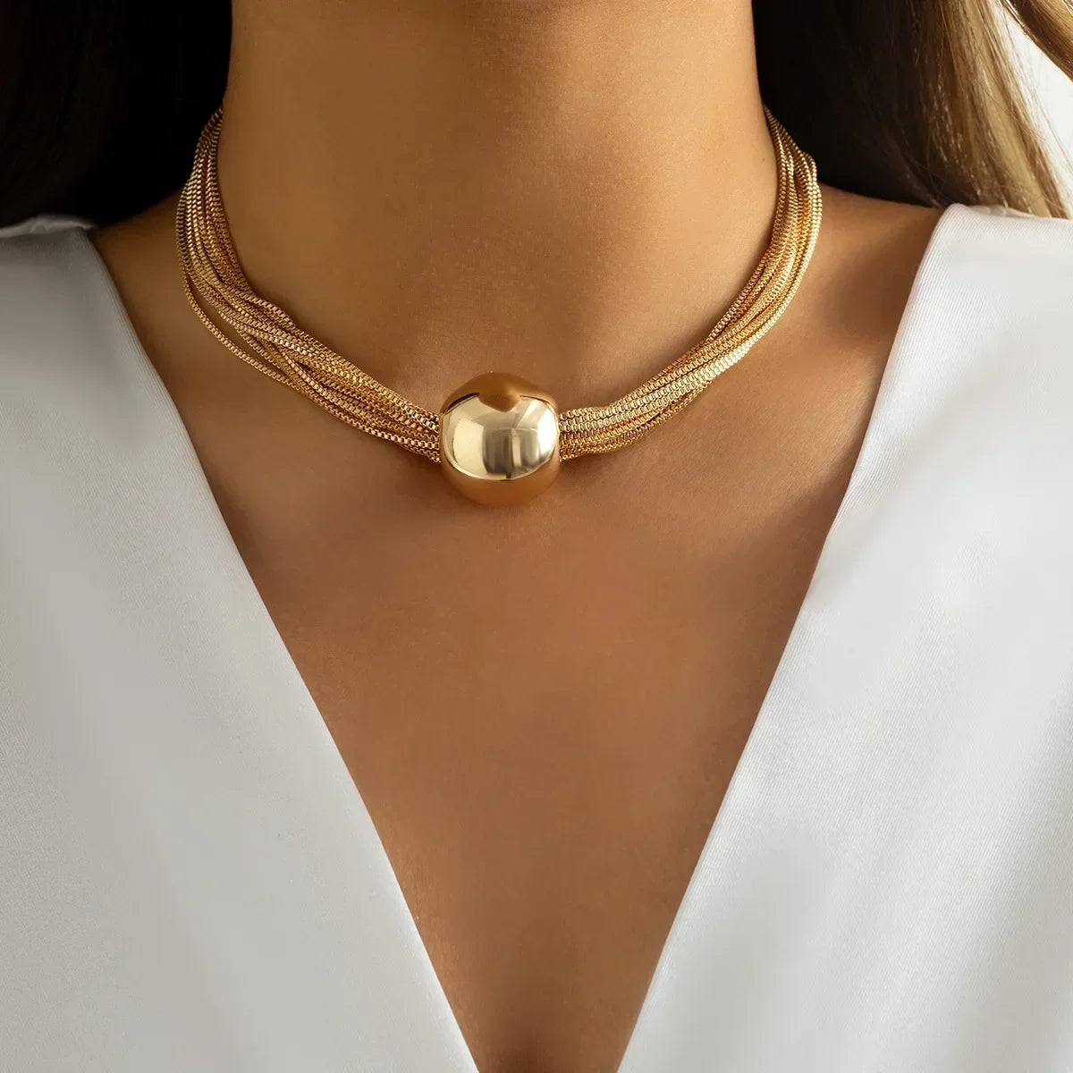 Amélisse | Collier Multicouches Doré Raffiné