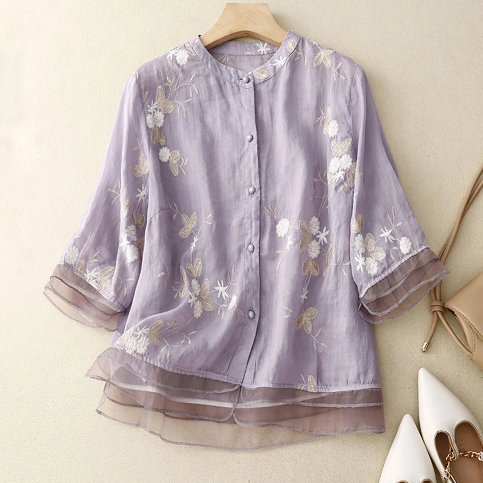 Anaïs | Blouse Brodée Élégante
