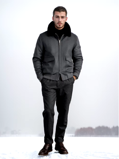 Daven Winterjas – Herenjas met Imitatiebontkraag en Tijdloos Design