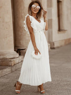 Alméra | Robe Longue Fluide à Col V