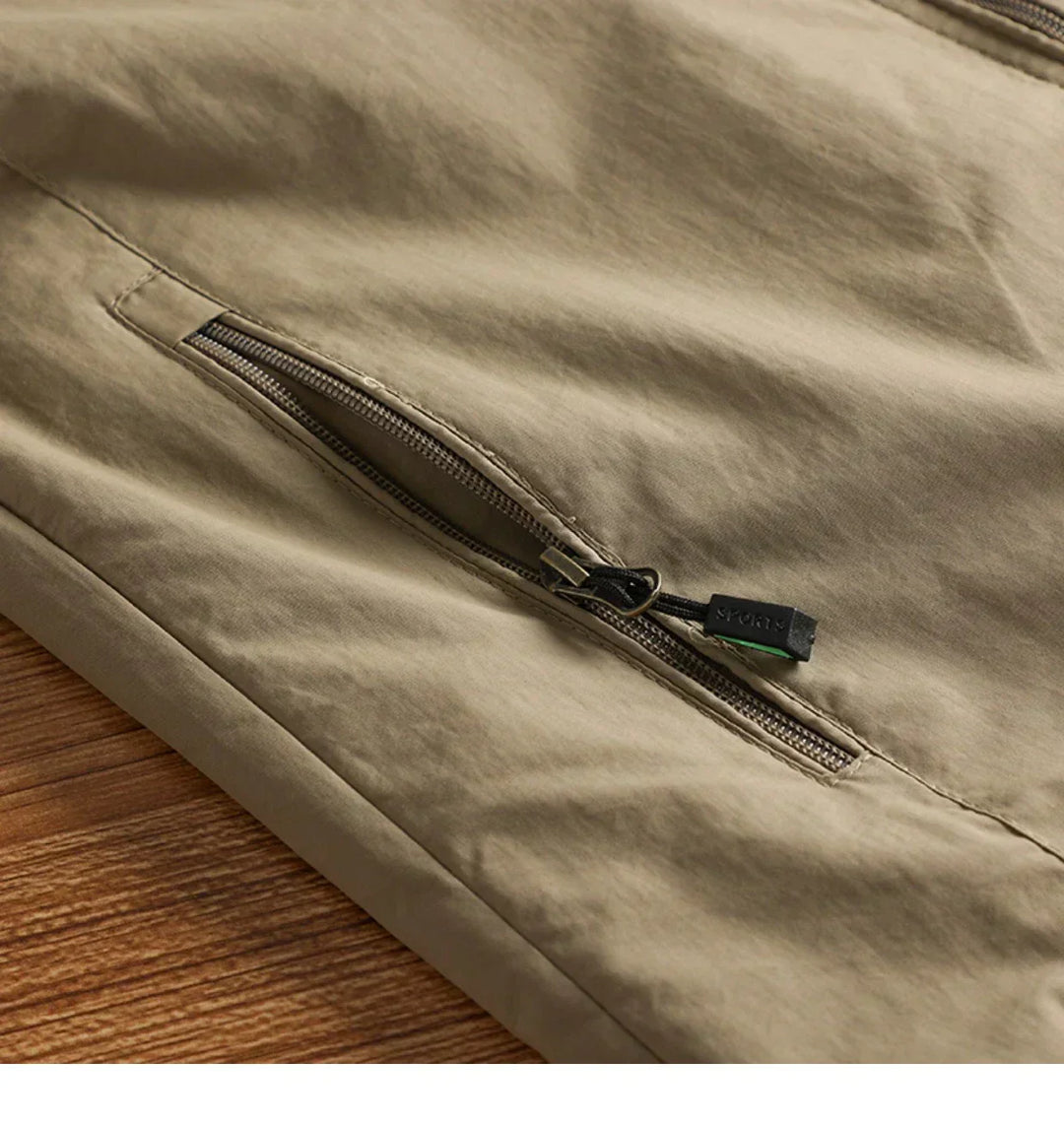 Justin outdoor windbreaker voor heren – lichtgewicht zomerjack met waterafstotende stof en verstelbare pasvorm