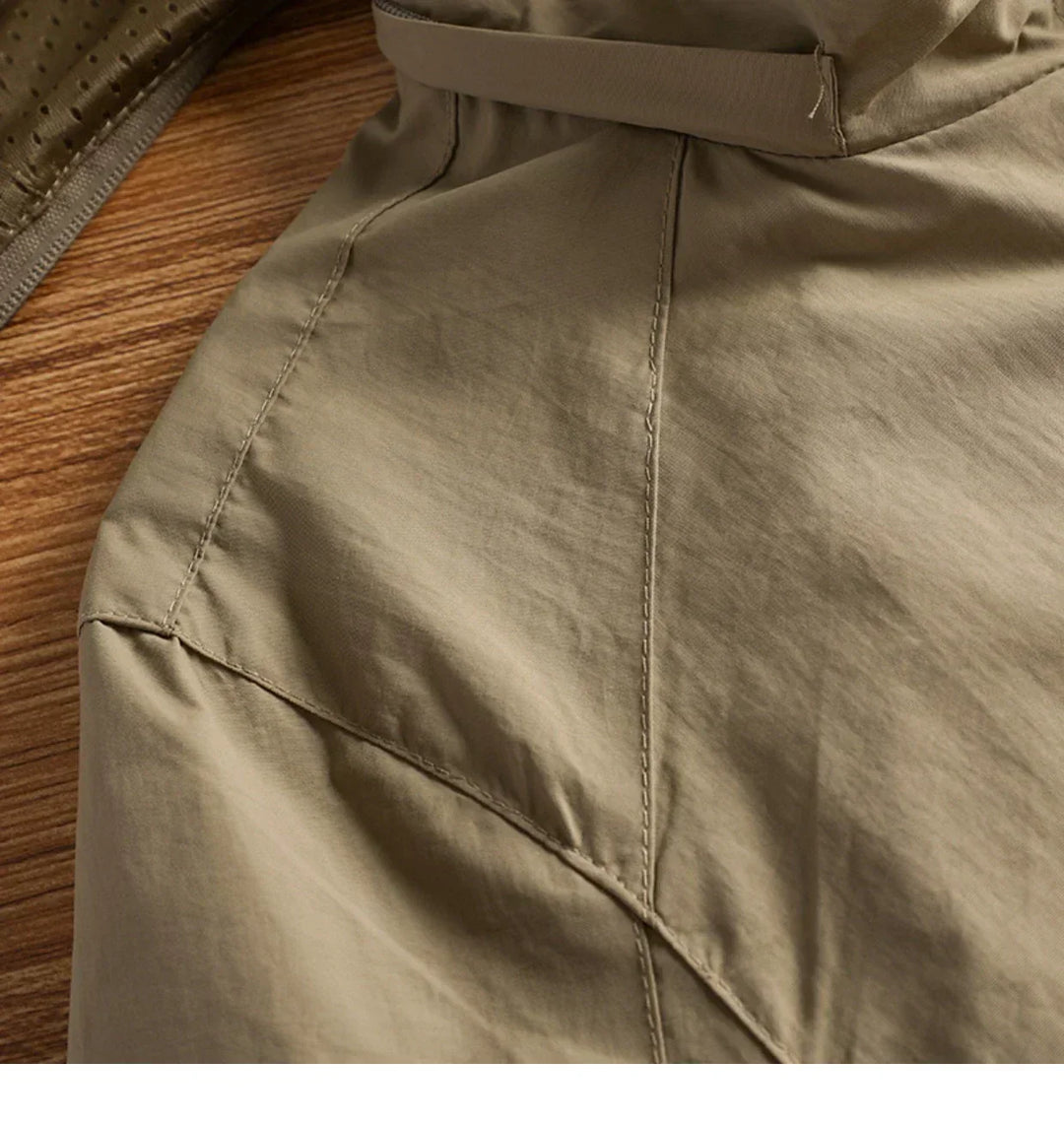 Justin outdoor windbreaker voor heren – lichtgewicht zomerjack met waterafstotende stof en verstelbare pasvorm