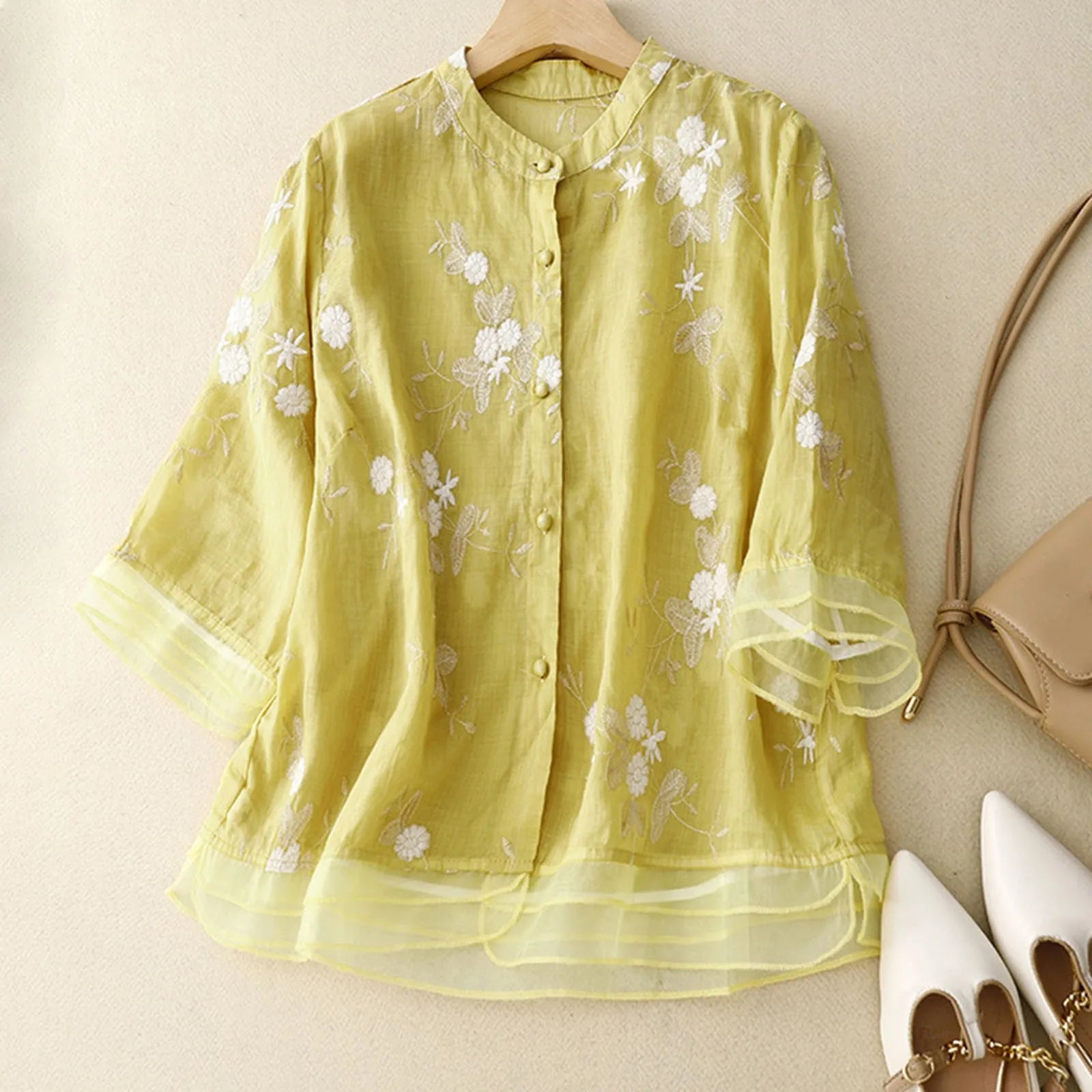 Anaïs | Blouse Brodée Élégante
