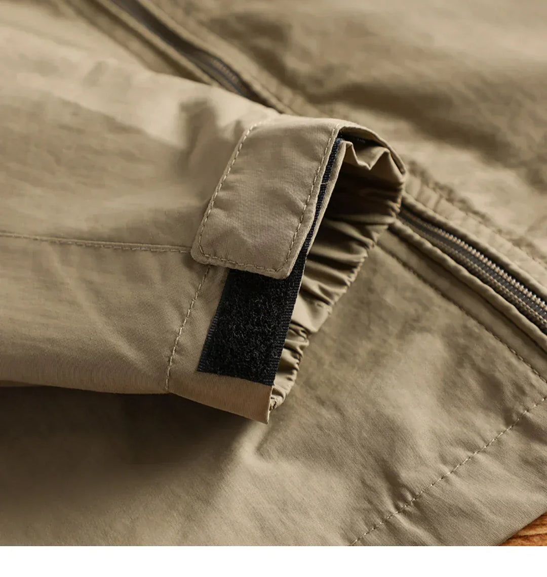 Justin outdoor windbreaker voor heren – lichtgewicht zomerjack met waterafstotende stof en verstelbare pasvorm