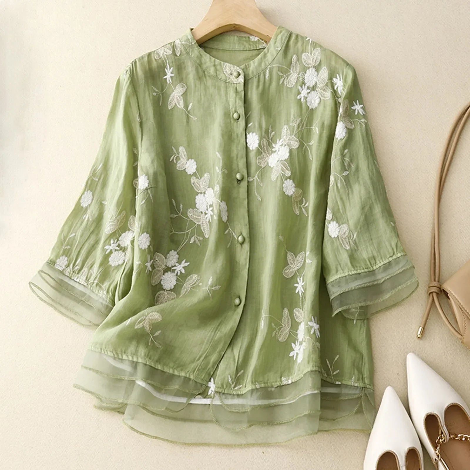 Anaïs | Blouse Brodée Élégante