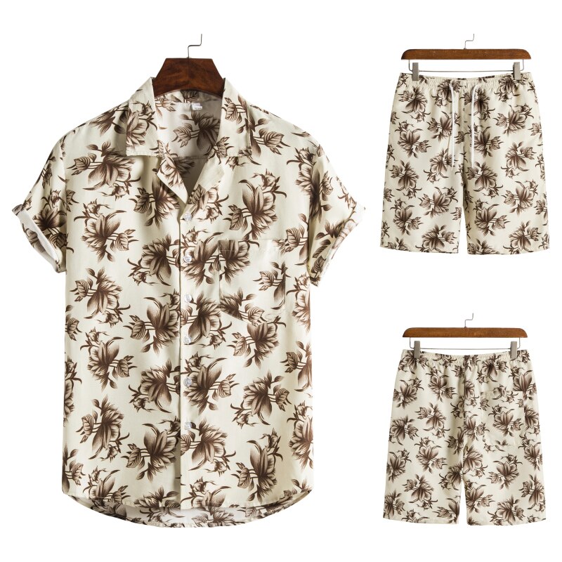Samuel Hawaiian herencombi – zomerset met luchtig overhemd en levendige bloemenprint