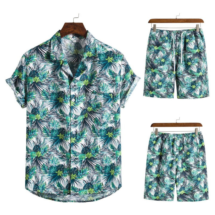 Samuel Hawaiian herencombi – zomerset met luchtig overhemd en levendige bloemenprint