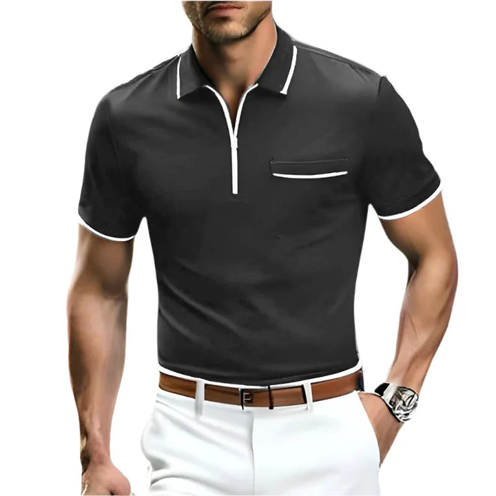 Baruch™ Gebreide Polo met V-hals – Elegante Zomerpolo voor Heren met Lichtgewicht Comfort