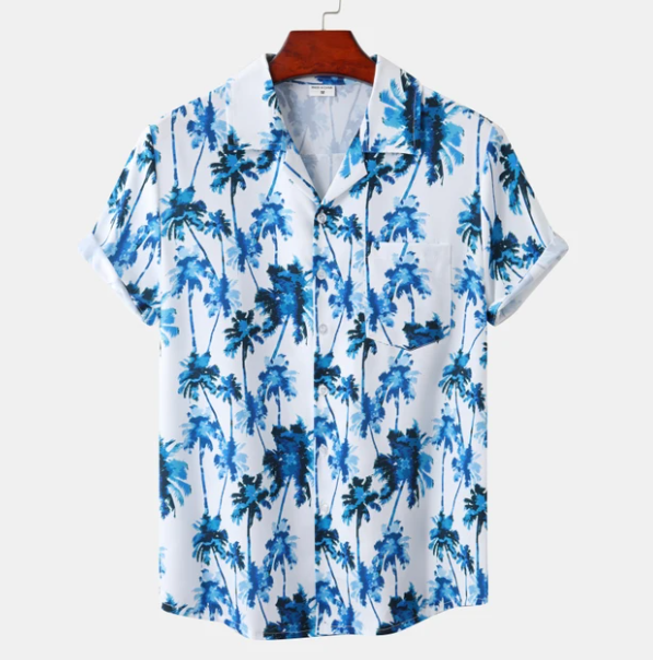 Jerry - Hawaii Surf Bloemen Blouse Voor Heren